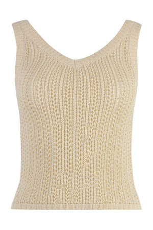 Arrigo Knitted cotton and silk top-0